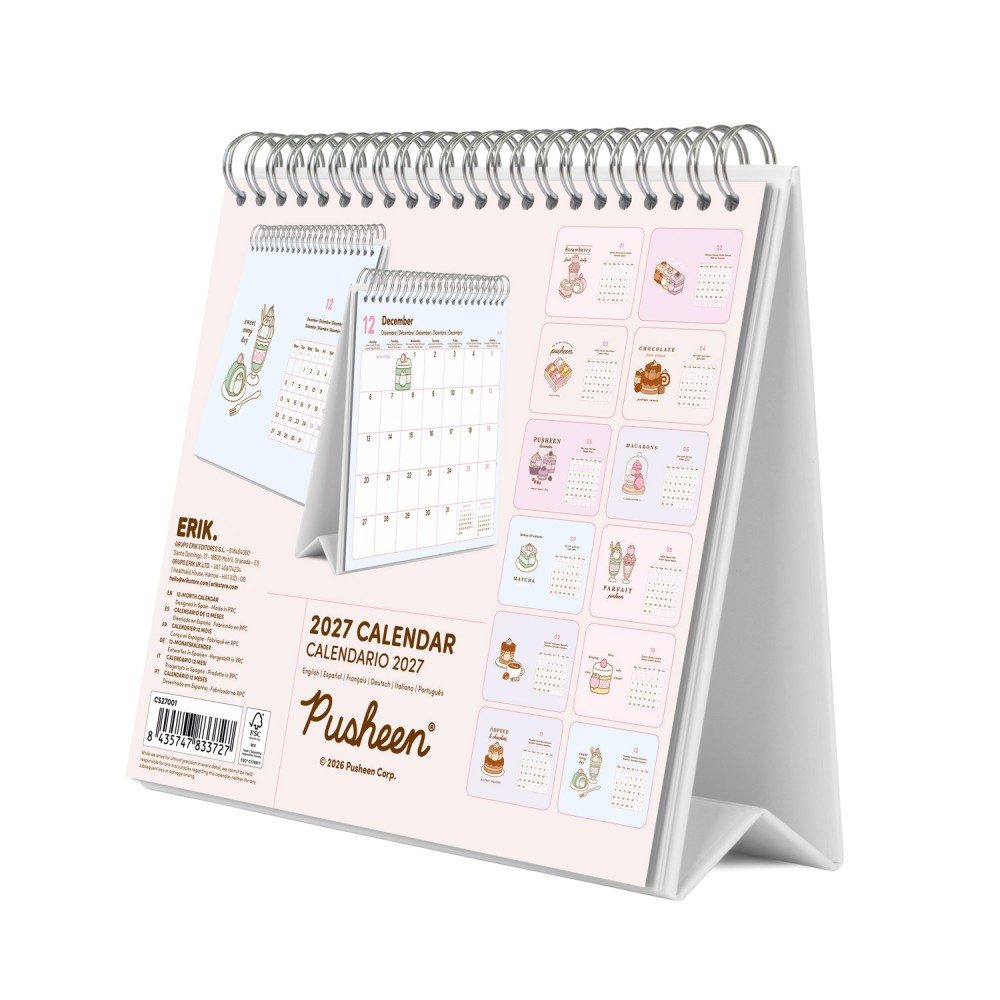 Grupo Erik Pusheen - 2027 Desk calendar - Multicolours